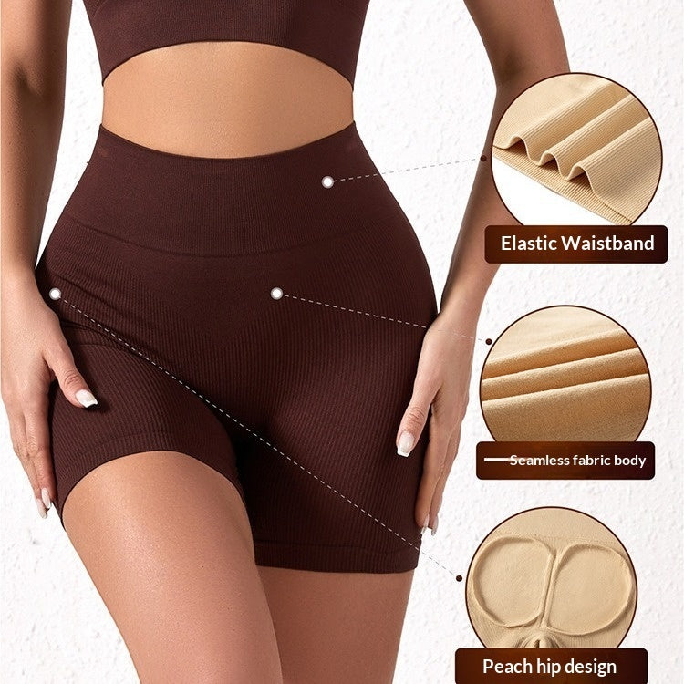 Seamless Knitted Sports Short-Sleeve Shorts Yoga Wear Yoga Set For Women