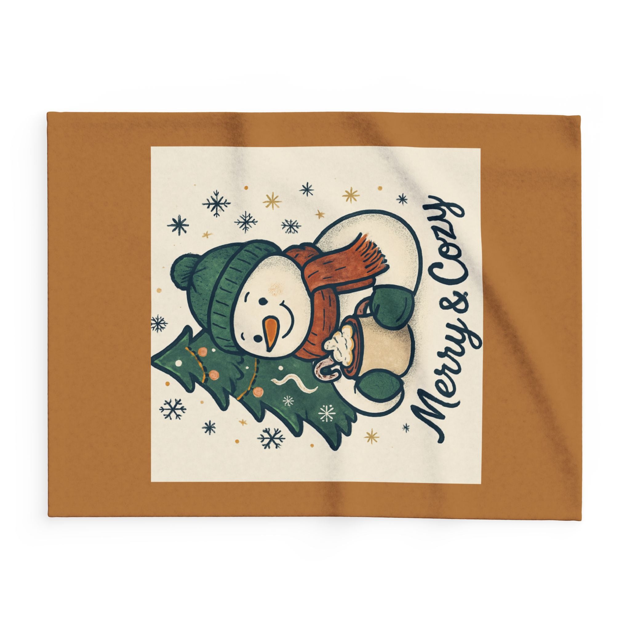 Merry & Cozy Snowman Fleece Blanket