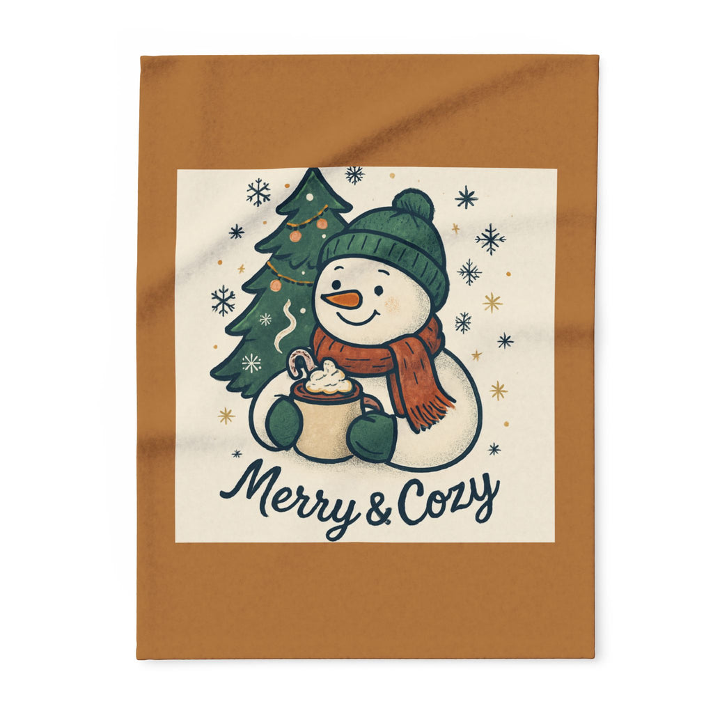 Merry & Cozy Snowman Fleece Blanket