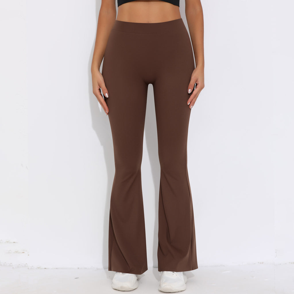 Solid Color Sanding V Waist High Waist Hip Lift Loose Casual Wide-leg Pants