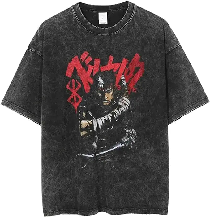 Vintage Washable T-Shirt - Streetwear Anime Graphic
