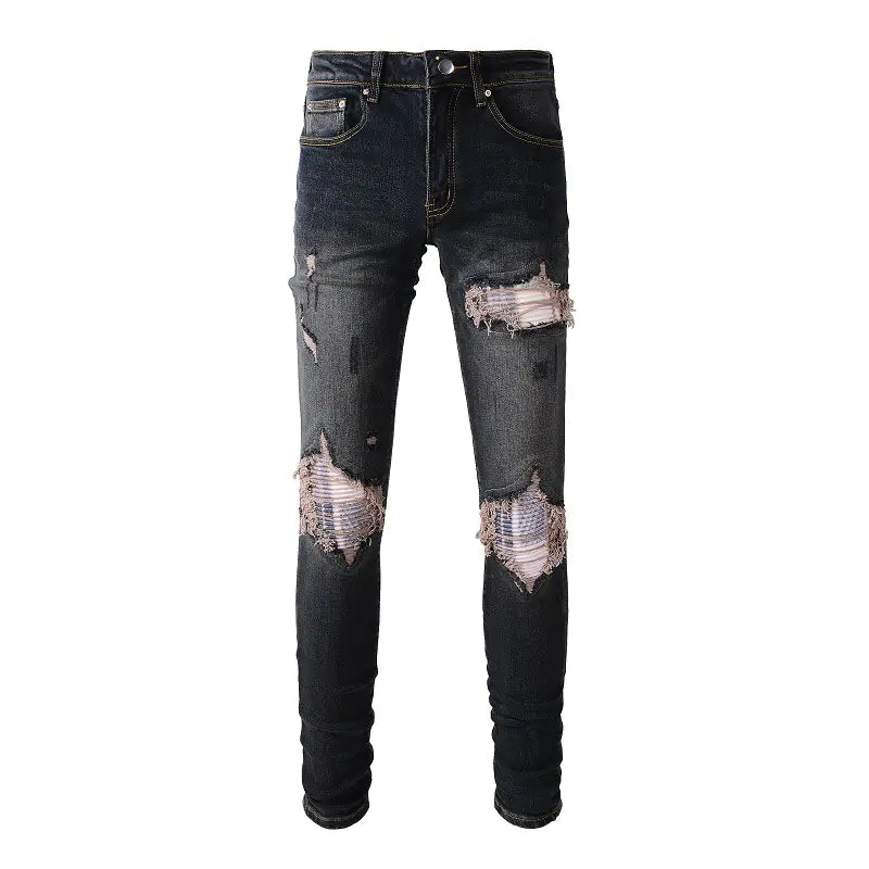 High Street Hole & Patch Jeans
