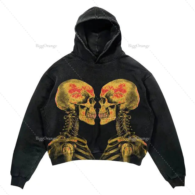 Punk Design Hoodie - Harajuku Streetwear Y2K Fashion