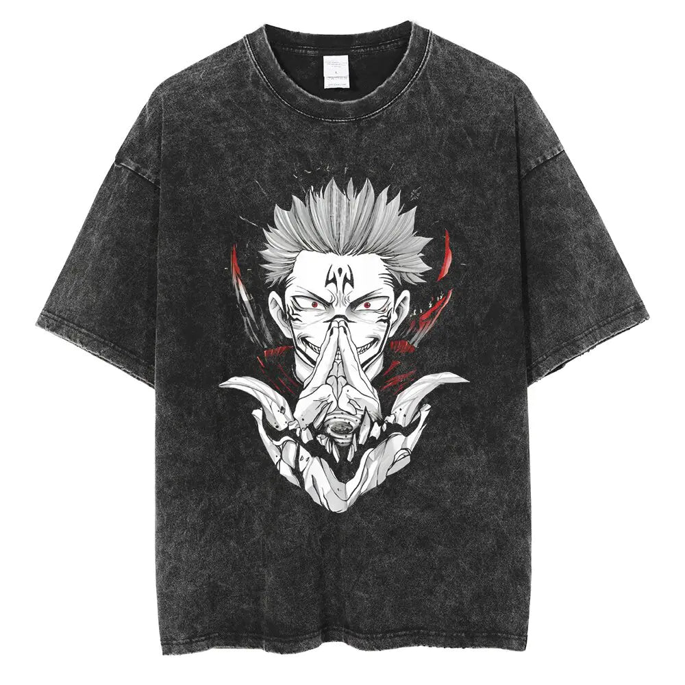 Vintage Washable T-Shirt - Streetwear Anime Graphic