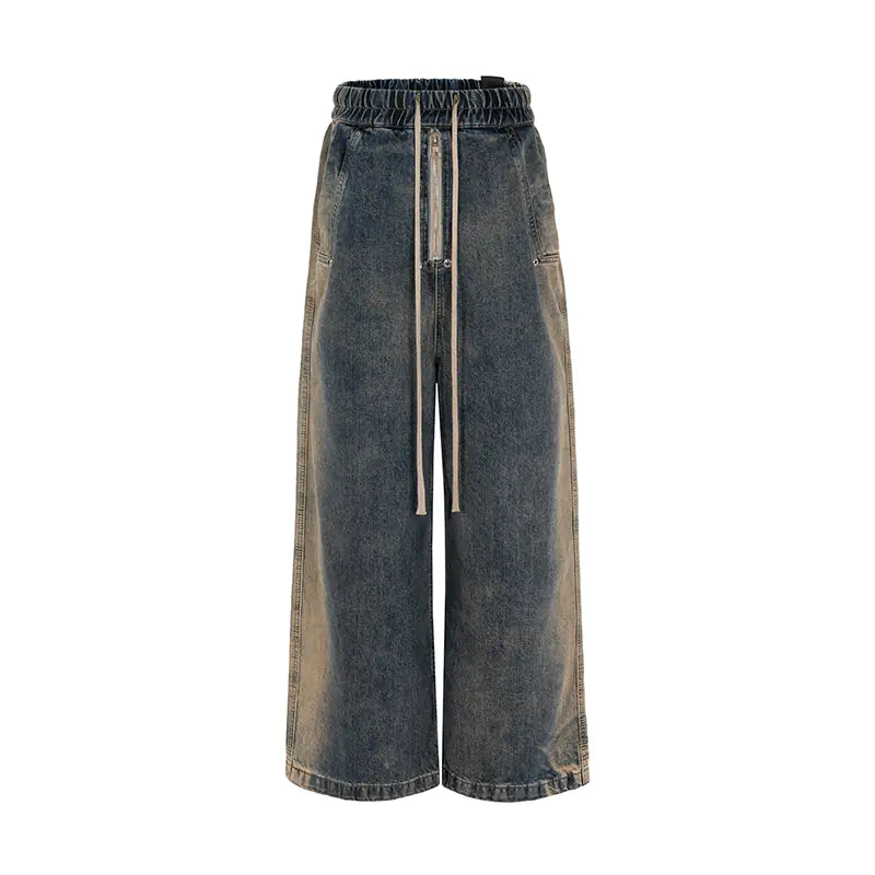 Men's Retro Washed Gradient Jeans