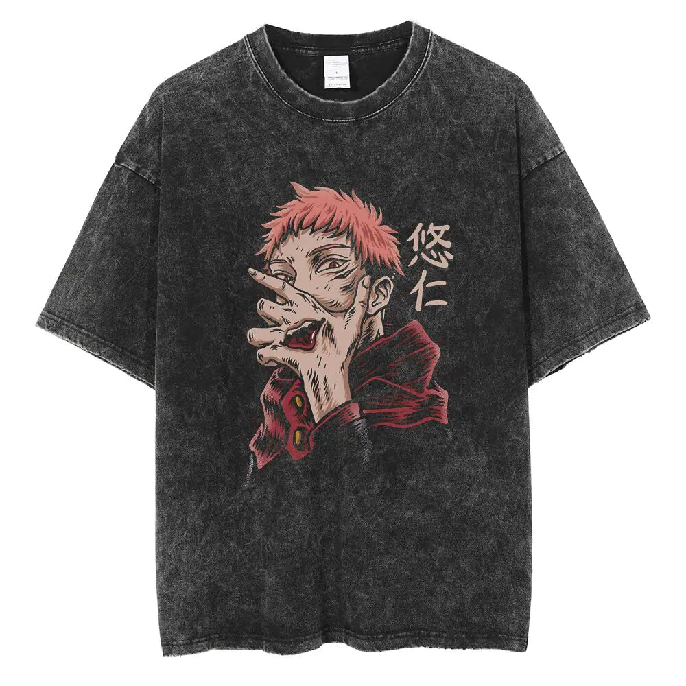 Vintage Washable T-Shirt - Streetwear Anime Graphic