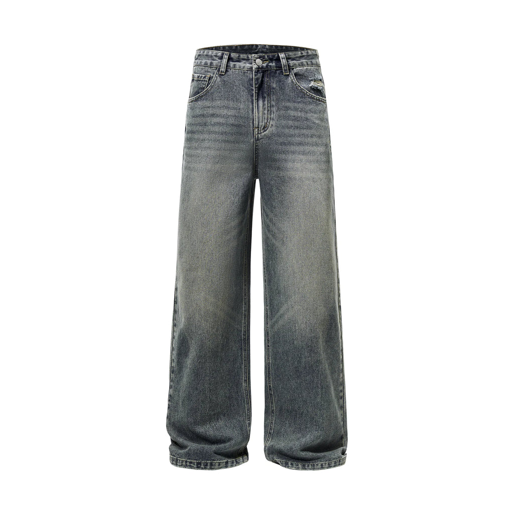 Straight-Leg Denim Jeans