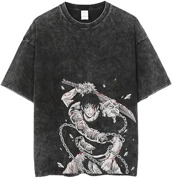 Vintage Washable T-Shirt - Streetwear Anime Graphic