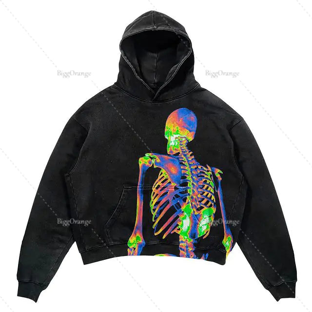 Punk Design Hoodie - Harajuku Streetwear Y2K Fashion