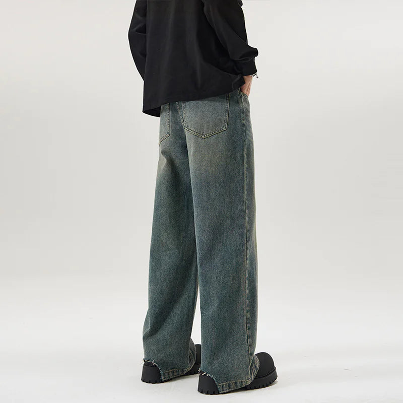 Straight-Leg Denim Jeans